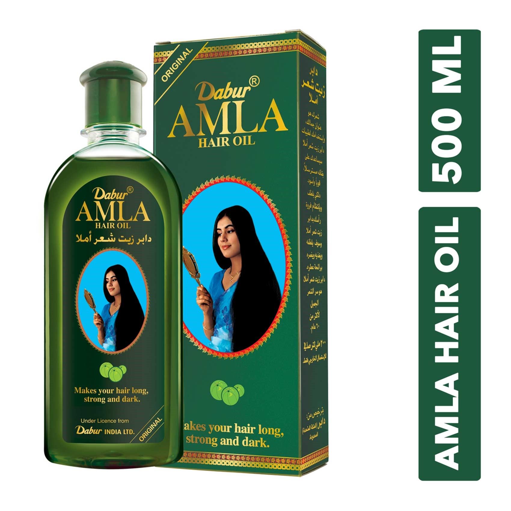 Dabur Amla Hair Oil With Natural Extracts Promotes Nourishment For Long, Strong, & Dark Hair for Men & Women, for Healthy, Moisturized Hair and Scalp (500ml) PLUS A FREE WIDE-Toothed COMB.