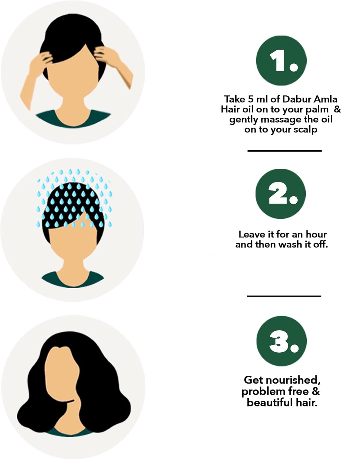 Dabur Amla Hair Oil With Natural Extracts Promotes Nourishment For Long, Strong, & Dark Hair for Men & Women, for Healthy, Moisturized Hair and Scalp (500ml) PLUS A FREE WIDE-Toothed COMB.