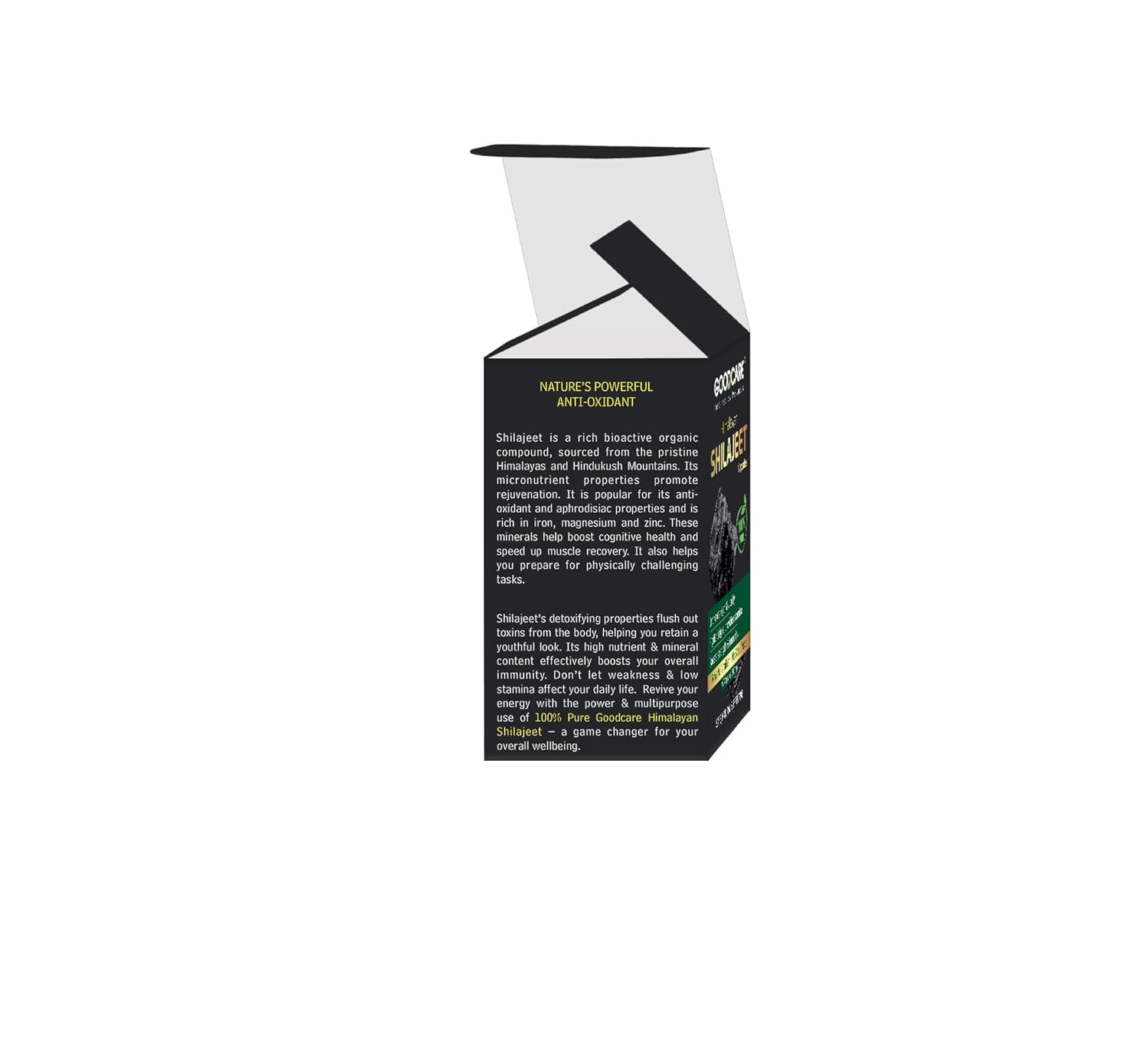GOODCARE Pure Natural & Ayurvedic Himalayan Shilajit/Shilajeet  Performance Booster For Endurance and Boosts Strength and Stamina, energy & immunity, Improves Vigor and Vitality- 30 /15 DAYS Capsules