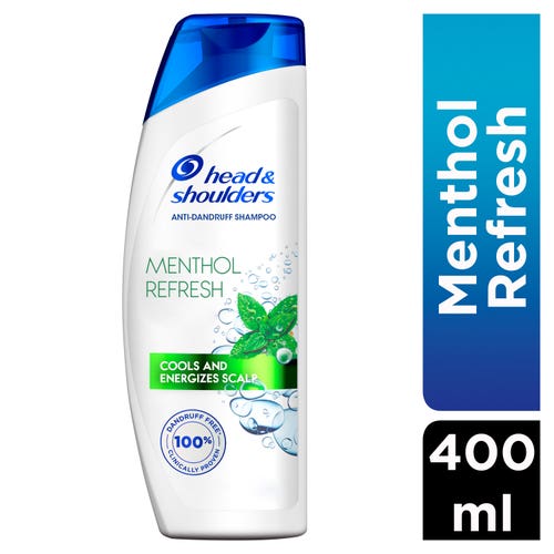 Head & Shoulders Menthol Refresh Anti-Dandruff Shampoo.Formulated With Natural Menthol, Provides Cooling Sensation and Revitalizes Hair & Scalp with a 3-action formula Cleanse, Protect and Moisturize.