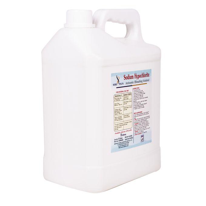 Sodium Hypochlorite (4.0-6.0 %) Sanitizer-Multipurpose Disinfectant Liquid. Antiseptic, Bleaching Solution-Disinfectant Surface & Floor Cleaner, Suitable For Floor & Bathroom, Ceramic, Granite-5 Ltrs.