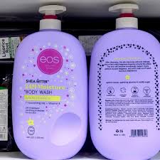 Eos Shea Better 24 Moisture Vanilla Cashmere Body Wash,7 Nourishing oils + Vitamin E Soothing protection for dry skin Creamy Gel Formula, Paraben & Phthalate Free-1000ml Plus-Free Wash Loofah Sponge.