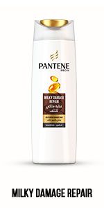 Pantene Pro-V Milky Damage Repair Shampoo Enriched with Milky Lotion to Lock Moisture to help Repair, Heal Damage,Nourish  and Manage Split Ends leaving your hair smoother and healthier-looking 400ml.