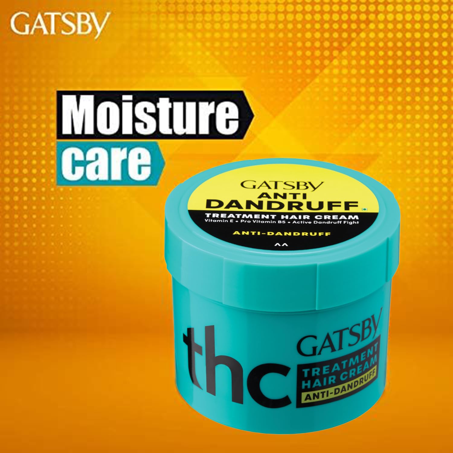 Gatsby Treatment Hair Cream-Anti-Dandruff,Reduces Flaking and Itchiness due to Dandruff-Contains Conditioning Agents, Vitamin E & Pro Vitamin B5,Non-Sticky, Non-Greasy,Fresh Spicy Citrus Fragrance.