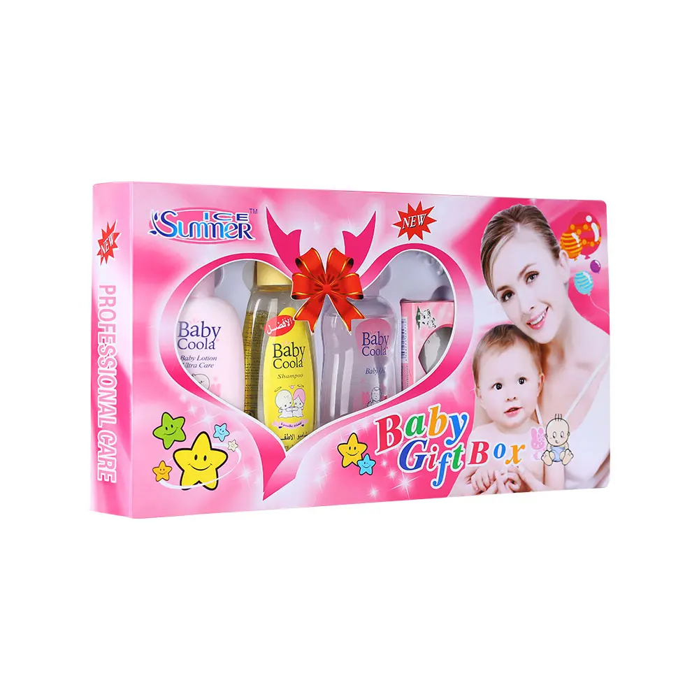 New Baby Essentials, Skin Care, Baby 5-in-1 Gift Set for newborns,infants, typically suitable for babies from birth up to a few months old & whole family: baby powder, shampoo, soap, oil and lotion.