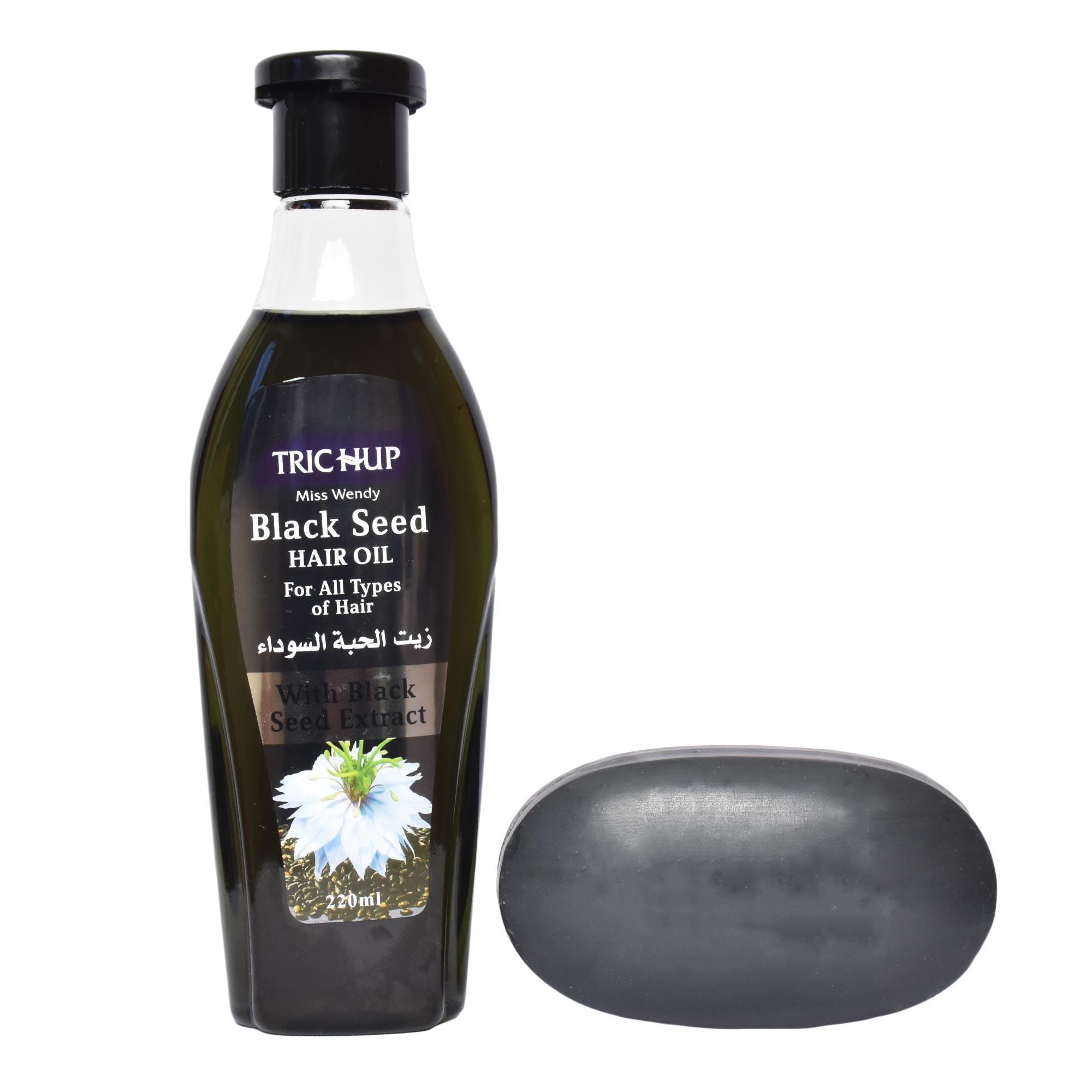 Trichup Black Seed Oil (200ml + Extra 20ml) & Bar Soap-100g,100% Natural, Halal & Eco-Friendly, Daily Skincare Essential for Healthy-Looking Skin,Gentle,Non-Irritating, Softens, Smoothes & Moisturizes