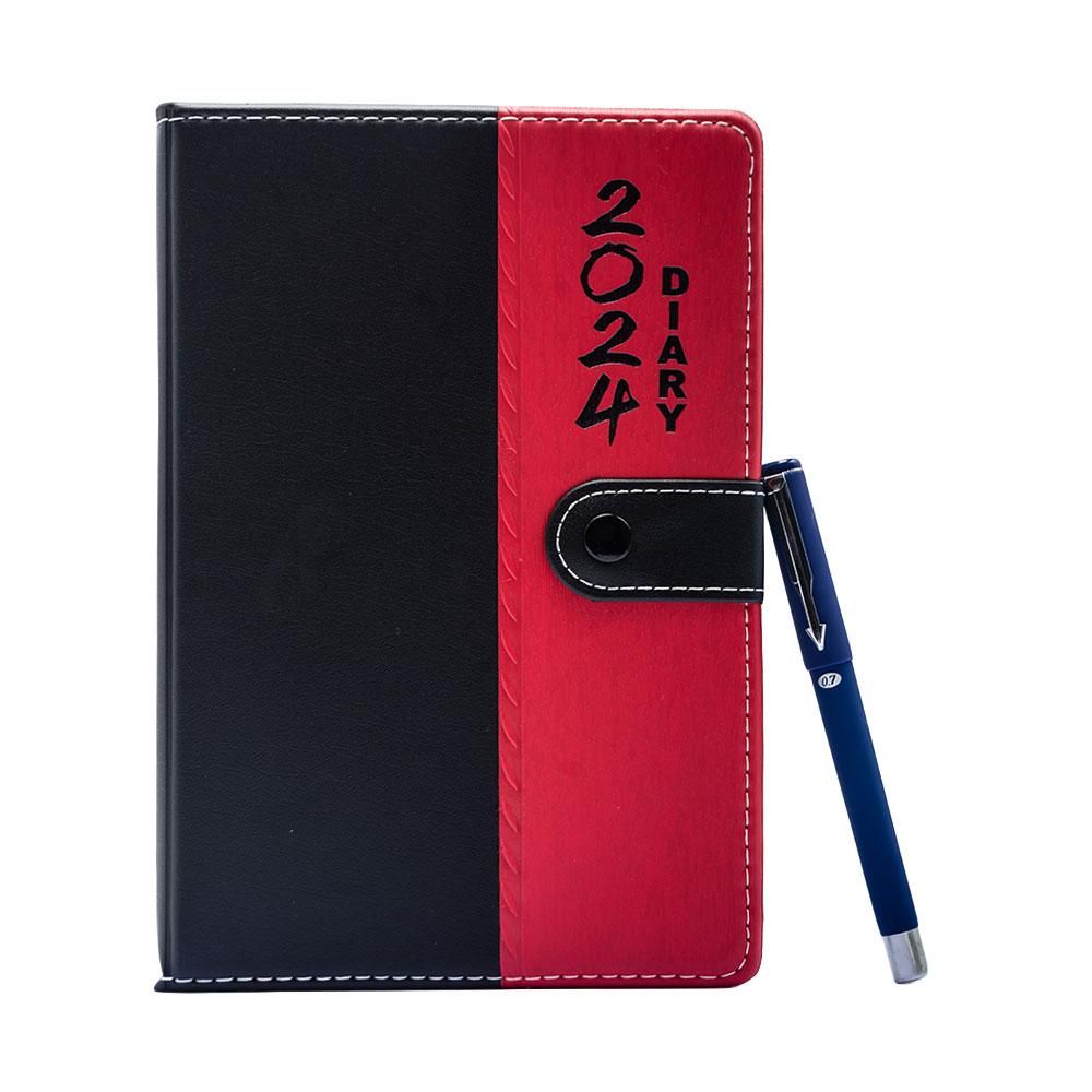 Diary 2026 Appointment Book & Planner-Daily Planner from Jan 2026-Dec 2026- Various Available include:Red-Black,Brown,Blue-Black,Green-Black and Brown-Black-with A FREE PEN.