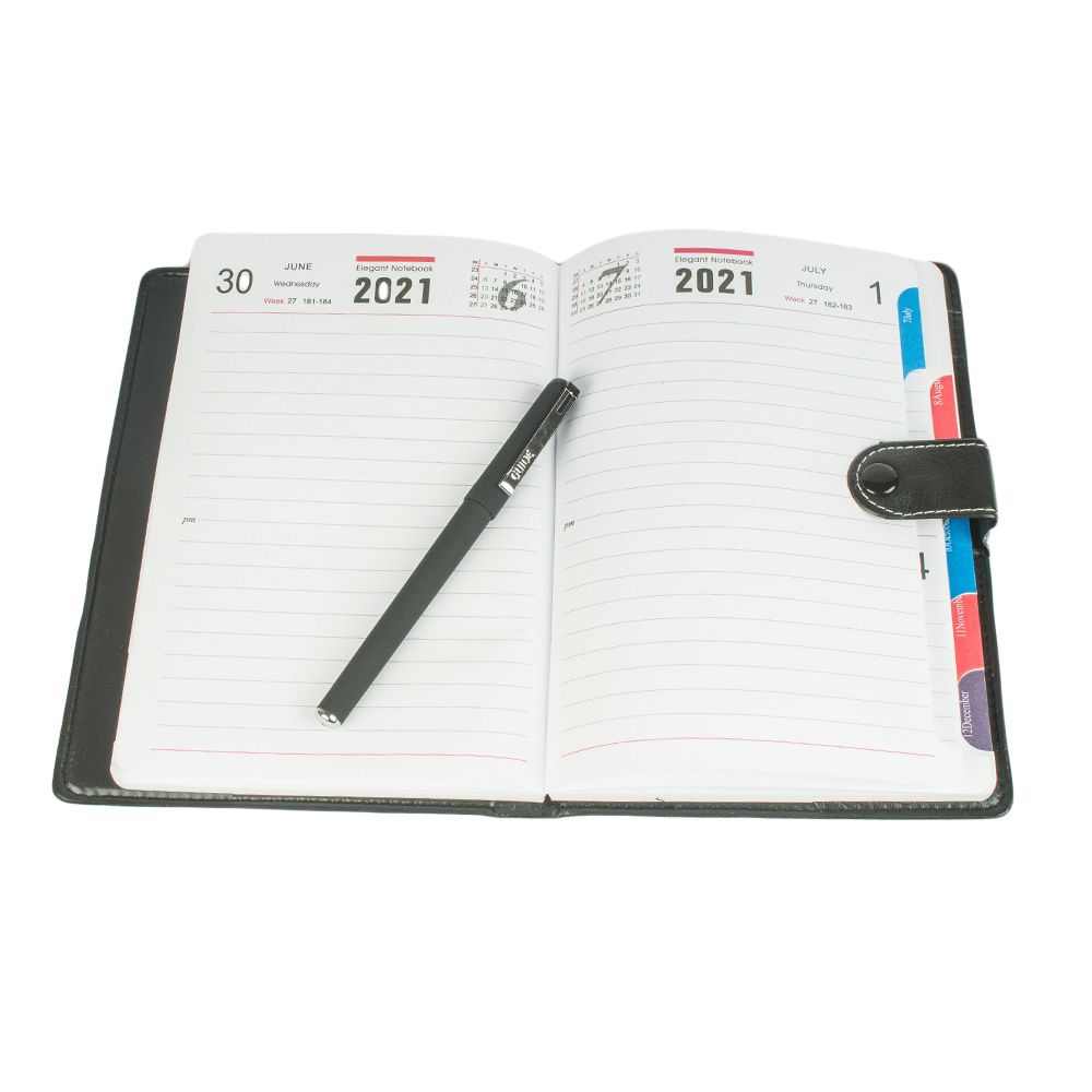 Diary 2026 Appointment Book & Planner-Daily Planner from Jan 2026-Dec 2026- Various Available include:Red-Black,Brown,Blue-Black,Green-Black and Brown-Black-with A FREE PEN.