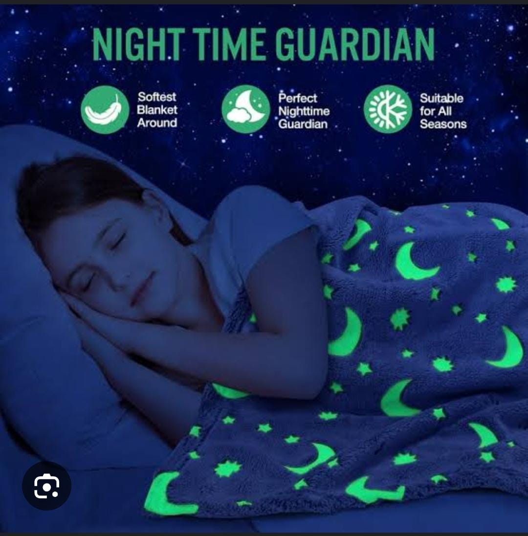 OFFER!!! OFFER!!! [ 180 x 200cm ]  1Pc Classy Very Fancy Magic glow in the dark fleece blanket