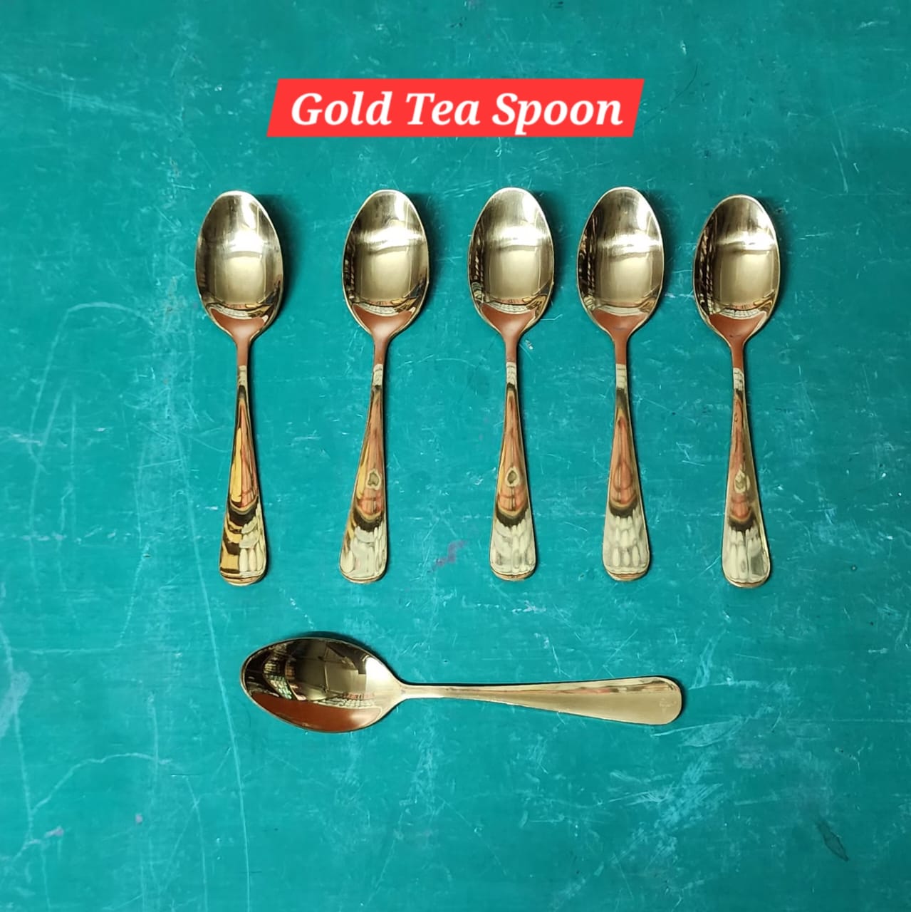 [🔥SPECIAL LIMITED OFFER🔥 🥑🌽ONLY AT KILIMALL !!! ] 12 Pcs Brand New Very Quality  Falari Gold Tea Spoon at Affordable Price