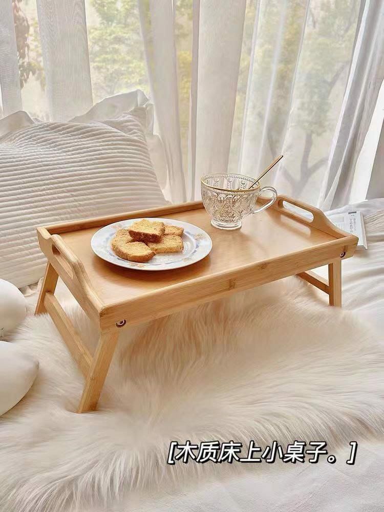 [ MAKES IT EASY AND SAVE COSTS😍😍✨!!!! ] 1Pc Classy Very Quality Foldable Bamboo Tray  🔅Foldable legs hence portable at Best Price
