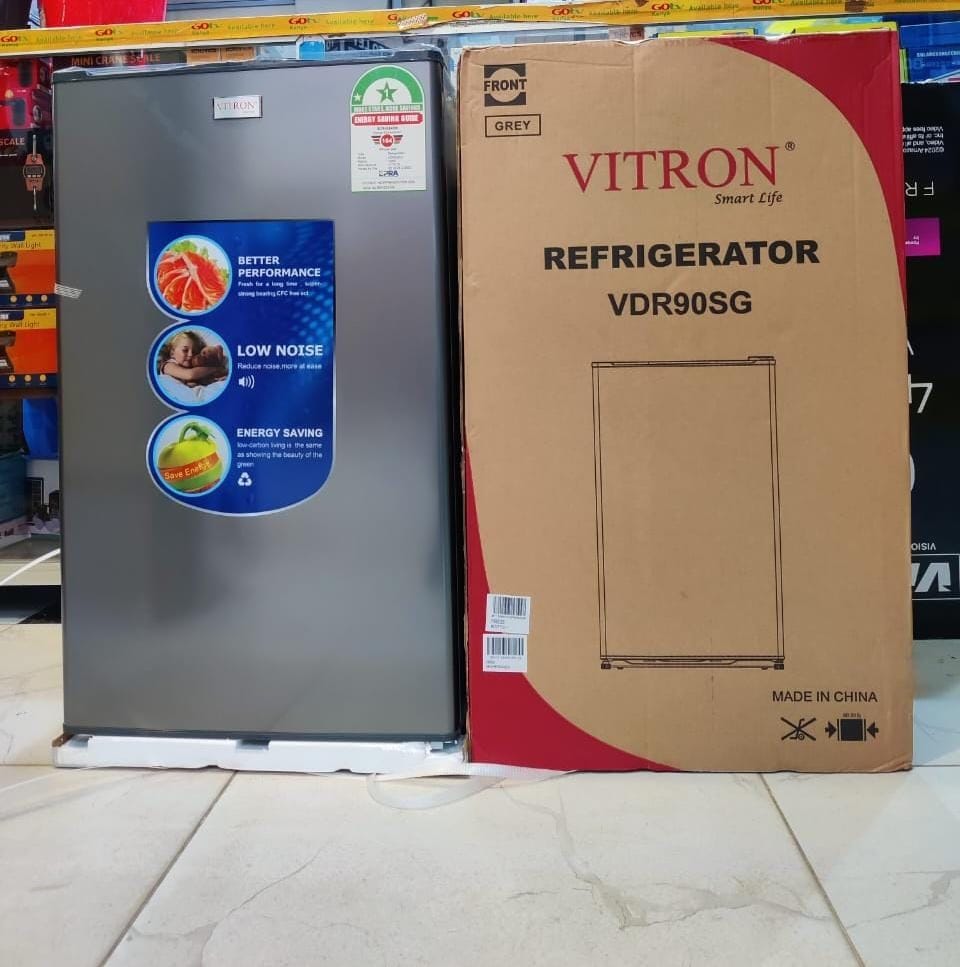 [ SHOP SMART AND SAVE BIG AT AN AMAZING OFFER PRICE 🤩🤩✨ !!!  1Pc Classy Very Quality Durable Vitron Single Door Fridge 90L Fridge  at Affordable Price