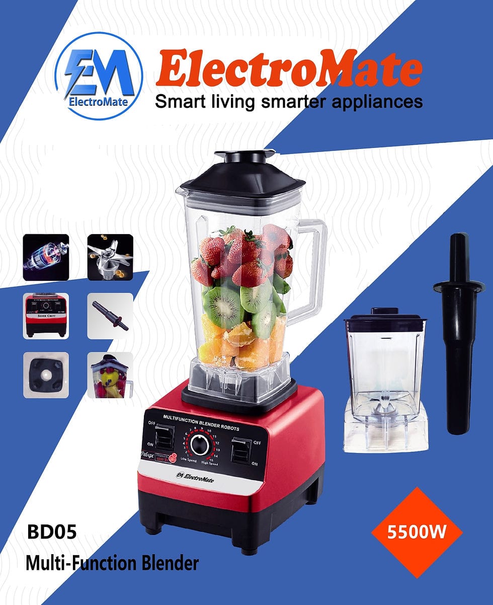 [🔥NEW SPECIAL LIMITED OFFER🔥 🥑🌽ONLY AT KILIMALL !!! ]  1Pc Brand New Classy Very Quality Electromate commercial blender Designed With Durability and Functionality✨