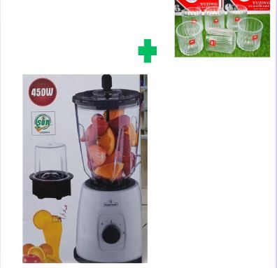 [📢PRICE DROP ALERT! SAVE BIG ON YOUR FAVES 🤑!!!] 1Pc Brand New Classy Very Quality Durable & Stylish Rashnik RN -1037 blender  ..That Comes With Free 6Pcs Glasses
