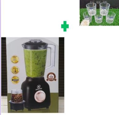 [📢PRICE DROP ALERT! SAVE BIG ON YOUR FAVES 🤑!!!] 1Pc Brand New Classy Very Quality Durable & Stylish SmartPro blender 1.5L jug capacity  ..That Comes With Free 6Pcs Glasses
