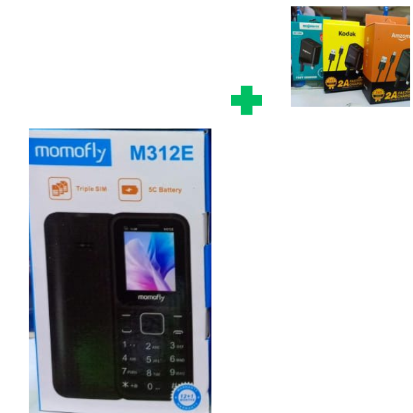[🔥NEW SPECIAL LIMITED OFFER🔥 🥑🌽ONLY AT KILIMALL !!! ]  1Pc Brand New Stylish and Durable Momofly M312E'' Phone...That Comes with a Free Micro charger ( Random Color) ..