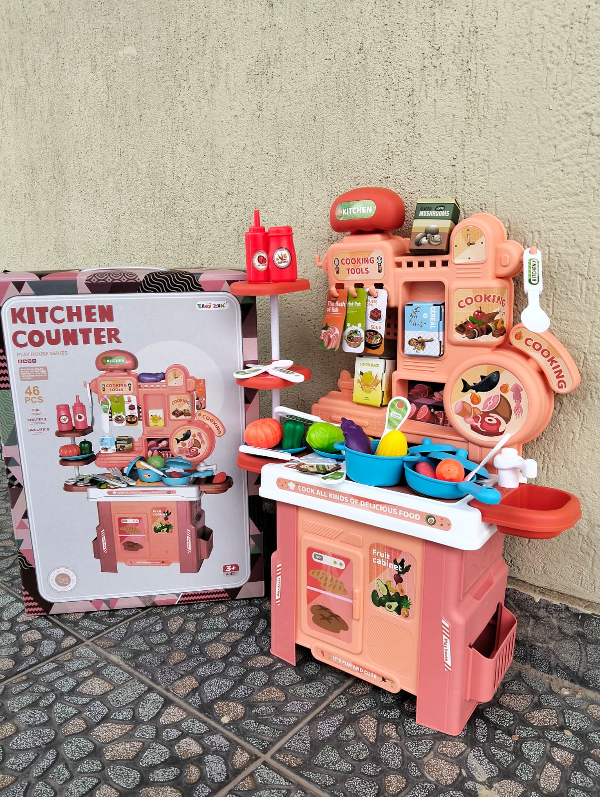[🔥CLASSY NEW ARRIVALS JUST FOR YOU 🤩🤩✨ !!! ]  46PCS  BRAND NEW VERY QUALITY DURABLE & STYLISH  KIDS KITCHEN SET...AT BEST PRICE