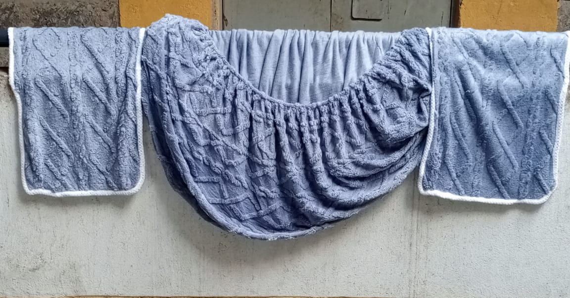 🎁 BEST PRICE 🎁 - 3pc Jacquard Sherpa Fleece Bedding Set (1 Fitted Sherpa Cover + 2 Pillowcases) – Size 6*7, Affordable Price