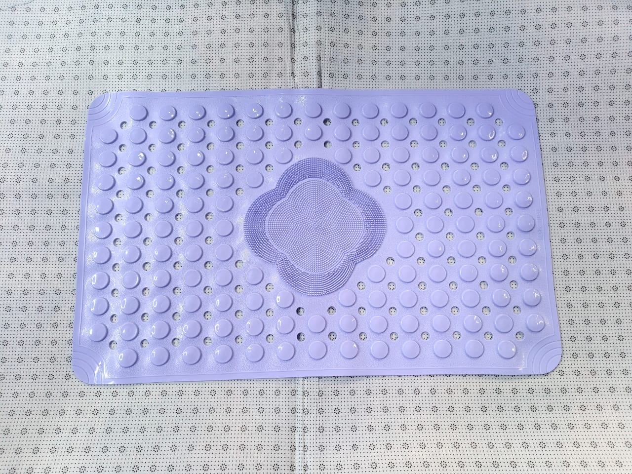 💎 EXCLUSIVE OFFER 💎 1PC Non-Slip Rubber Shower Mat 80x50cm – Drain Hole, Quick Drain, Feet Massage, Easy Clean Bathroom Safety Mat