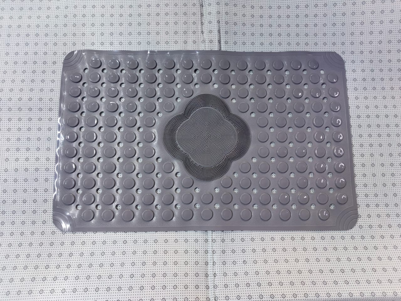 💎 EXCLUSIVE OFFER 💎 1PC Non-Slip Rubber Shower Mat 80x50cm – Drain Hole, Quick Drain, Feet Massage, Easy Clean Bathroom Safety Mat