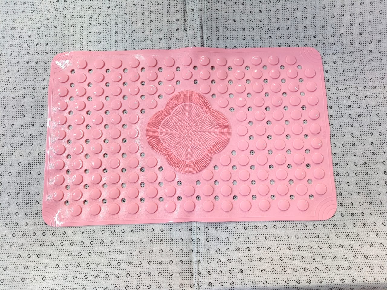 💎 EXCLUSIVE OFFER 💎 1PC Non-Slip Rubber Shower Mat 80x50cm – Drain Hole, Quick Drain, Feet Massage, Easy Clean Bathroom Safety Mat