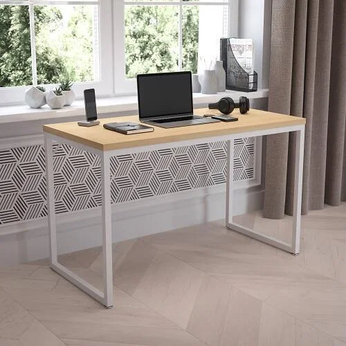 Olympus 1.2M Office Desk Workstation with White Metal Frame – Compact Home & Office Desk in Kenya