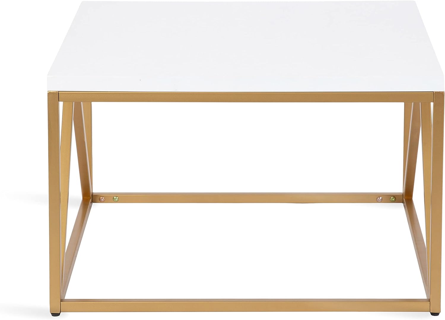 Wendo Modern Coffee Table – 60x60cm Square MDF Top with Metal Frame for Stylish Living Rooms in Kenya
