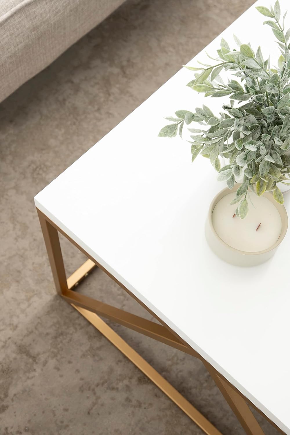 Wendo Modern Coffee Table – 60x60cm Square MDF Top with Metal Frame for Stylish Living Rooms in Kenya