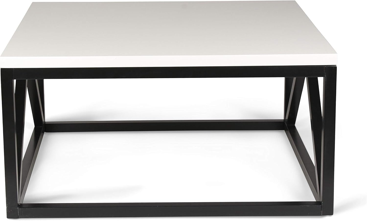 Wendo Modern Coffee Table – 60x60cm Square MDF Top with Metal Frame for Stylish Living Rooms in Kenya