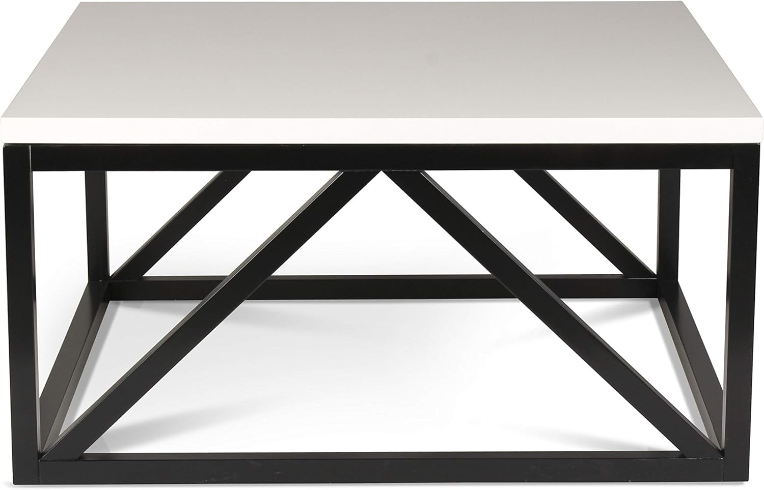 Wendo Modern Coffee Table – 60x60cm Square MDF Top with Metal Frame for Stylish Living Rooms in Kenya