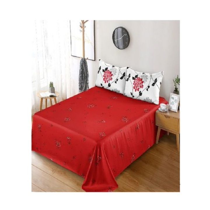 High-Quality Cotton Bedsheet Set – 1 Flat Sheet, 1 Fitted Sheet, and 4 Pillowcases for Ultimate Comfort