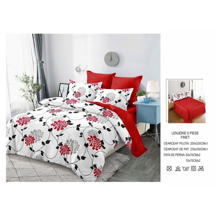 High-Quality Cotton Bedsheet Set – 1 Flat Sheet, 1 Fitted Sheet, and 4 Pillowcases for Ultimate Comfort