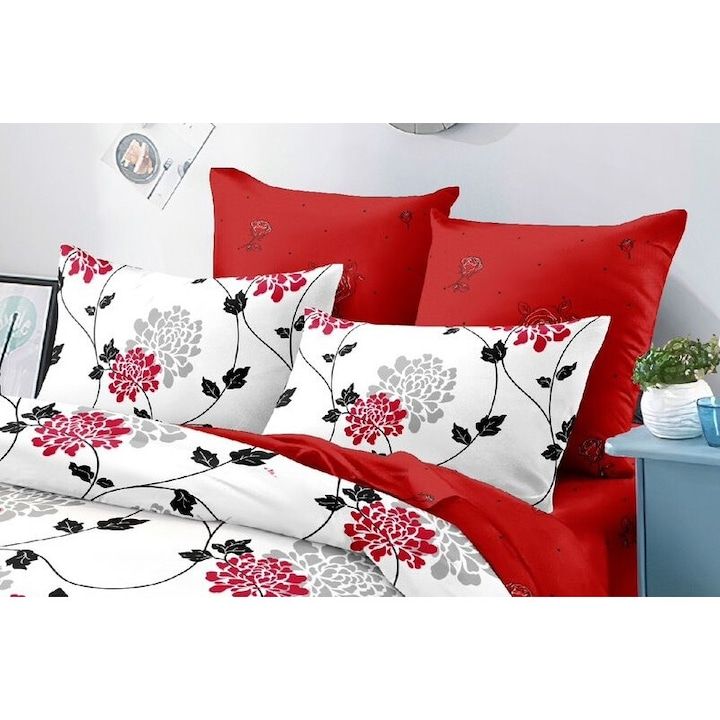 High-Quality Cotton Bedsheet Set – 1 Flat Sheet, 1 Fitted Sheet, and 4 Pillowcases for Ultimate Comfort
