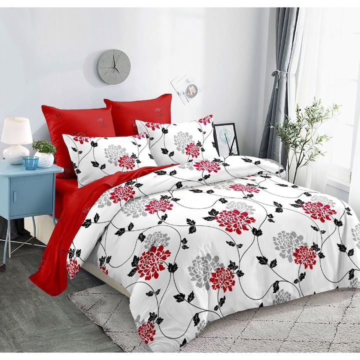 High-Quality Cotton Bedsheet Set – 1 Flat Sheet, 1 Fitted Sheet, and 4 Pillowcases for Ultimate Comfort