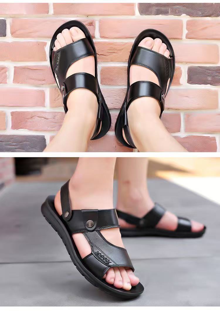 FEELING Men's sandals Summer new men's beach shoes PVC lightweight breathable anti-slip wear-resistant soft sole men's dual-use cool slippers