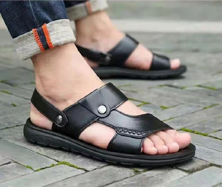 FEELING Men's sandals Summer new men's beach shoes PVC lightweight breathable anti-slip wear-resistant soft sole men's dual-use cool slippers