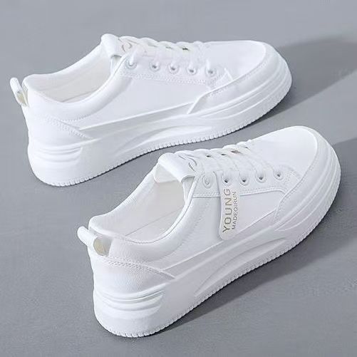 【Best Seller】FEELING New Fashion White Sneakers, High-Quality PU Leather Women's Shoes, Casual Sneakers, Student Shoes