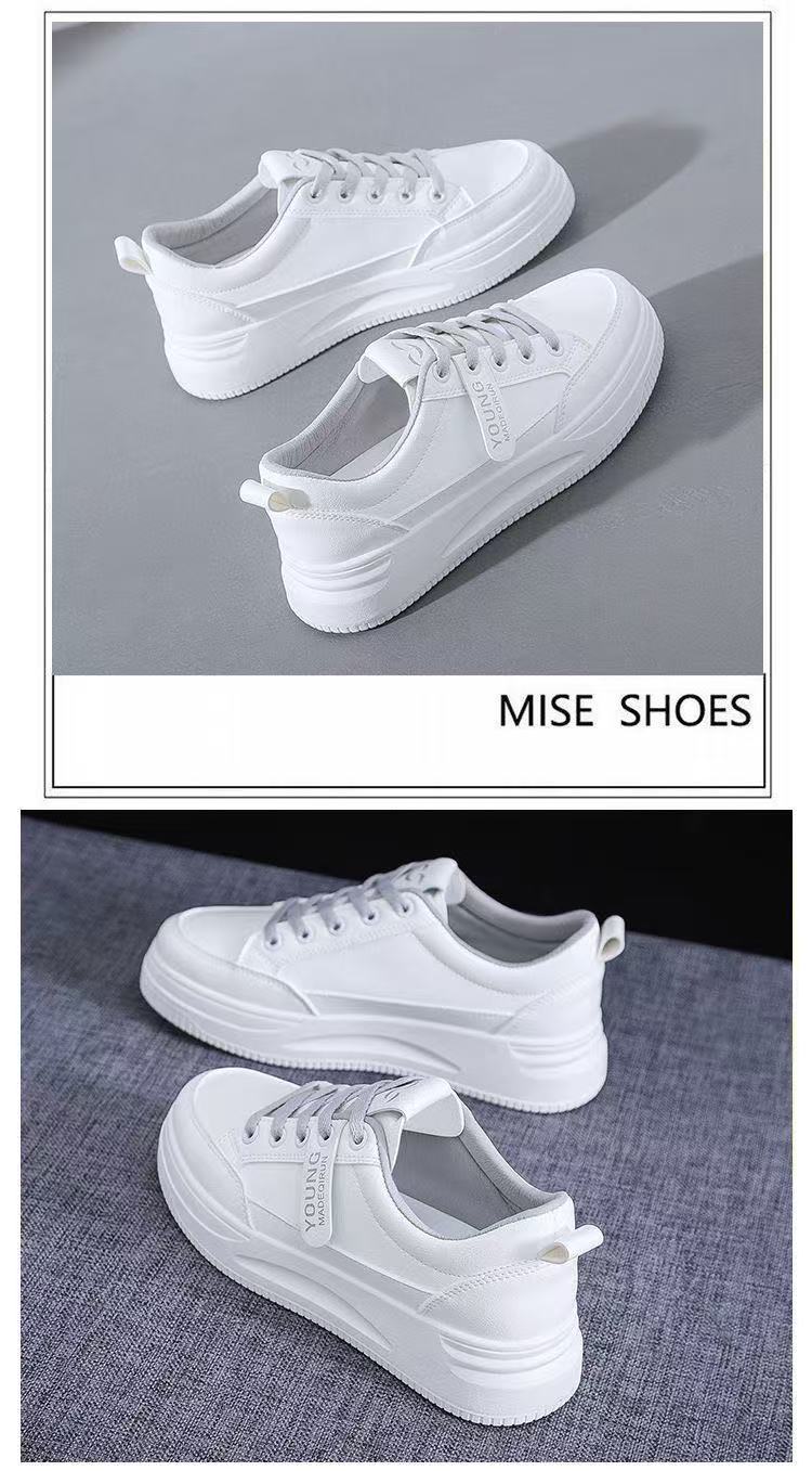 【Best Seller】FEELING New Fashion White Sneakers, High-Quality PU Leather Women's Shoes, Casual Sneakers, Student Shoes