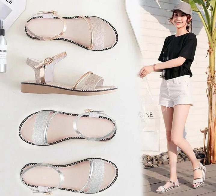 FEELING New Women’s shoes Sandals open-toe casual flats shoes fashion women&apos;s flats ladies shoes
