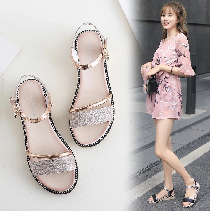 FEELING New Women’s shoes Sandals open-toe casual flats shoes fashion women&apos;s flats ladies shoes