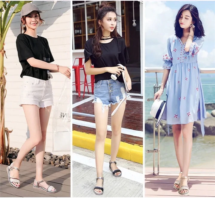 FEELING New Women’s shoes Sandals open-toe casual flats shoes fashion women&apos;s flats ladies shoes