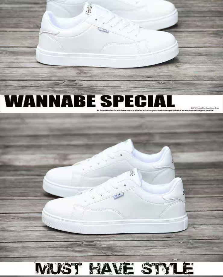 [New·Hot Sale] Men's Flat Shoes Soft Bottom Breathable Leather Sports Shoes Fashionable Cool and Handsome Men's Shoes Men's Shoes Sports Shoes Men's Shoes