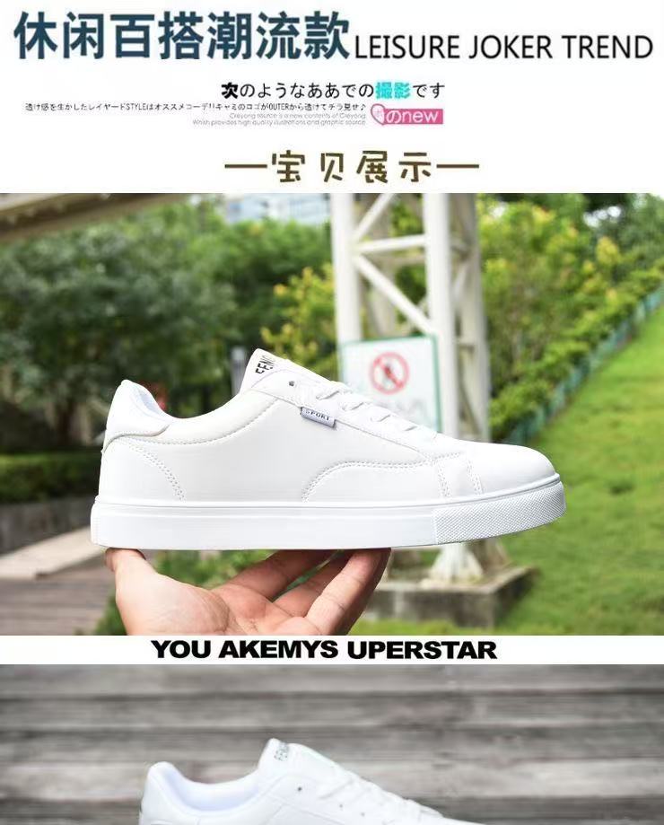 [New·Hot Sale] Men's Flat Shoes Soft Bottom Breathable Leather Sports Shoes Fashionable Cool and Handsome Men's Shoes Men's Shoes Sports Shoes Men's Shoes