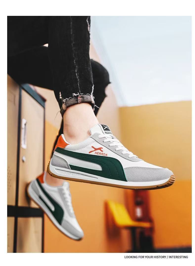 FEELING [New·Hot Sale] Size 40-46 Men's Gump Shoes Sports Shoes Breathable Multi-Material Leather Patchwork Soft Bottom Durable Men's Sports Shoes's Running Shoes