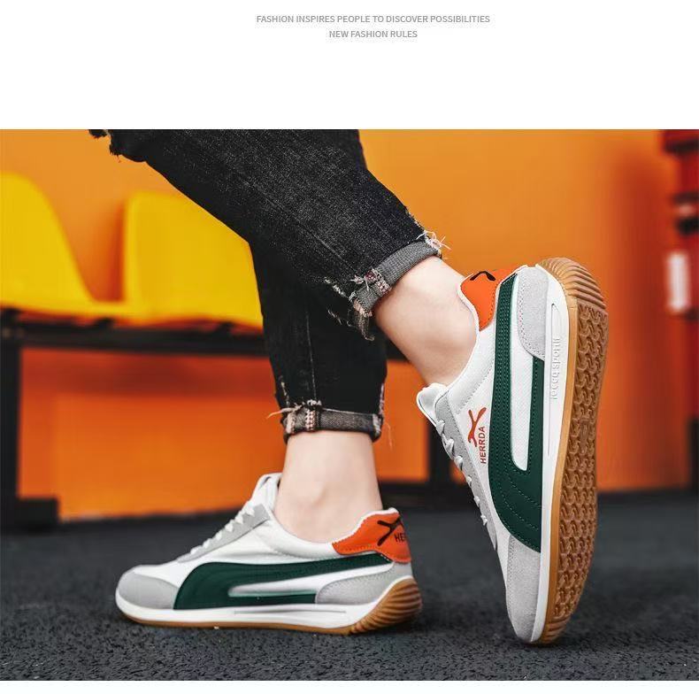 FEELING [New·Hot Sale] Size 40-46 Men's Gump Shoes Sports Shoes Breathable Multi-Material Leather Patchwork Soft Bottom Durable Men's Sports Shoes's Running Shoes