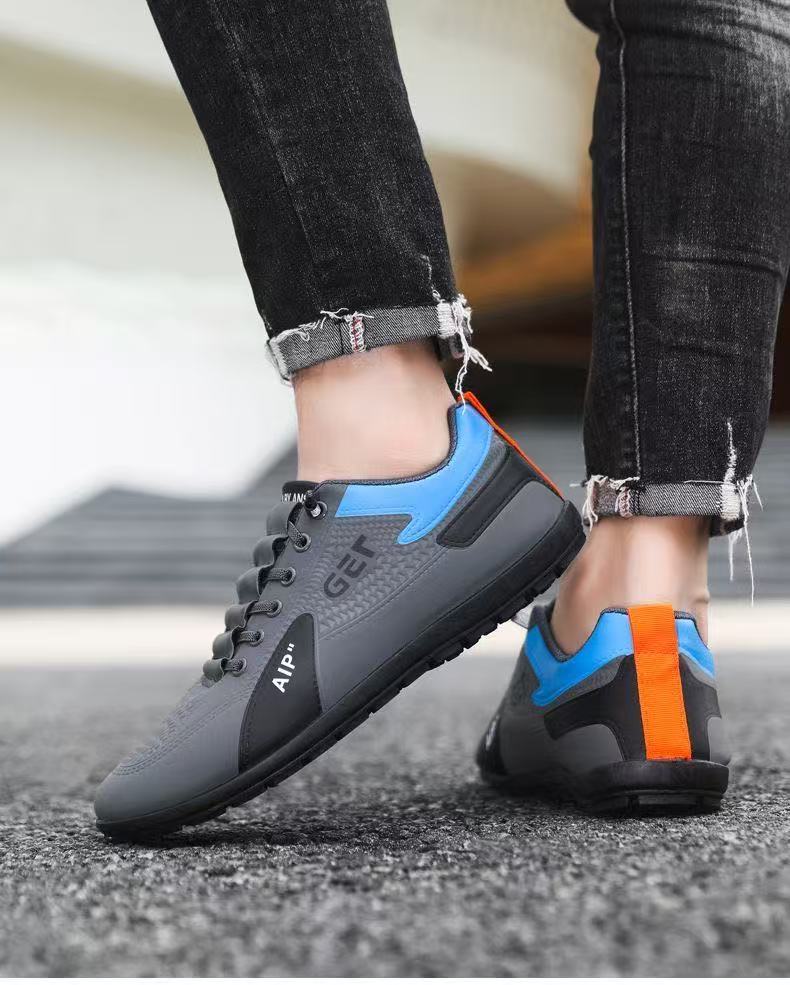 FEELING [New·Hot Sale] Size 40-47 Men's Shoes Forrest Gump Shoes Sports Shoes Men's Fashion Running Shoes PU Leather Sports Casual Shoes