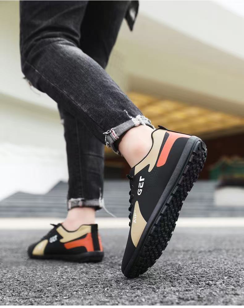 FEELING [New·Hot Sale] Size 40-47 Men's Shoes Forrest Gump Shoes Sports Shoes Men's Fashion Running Shoes PU Leather Sports Casual Shoes