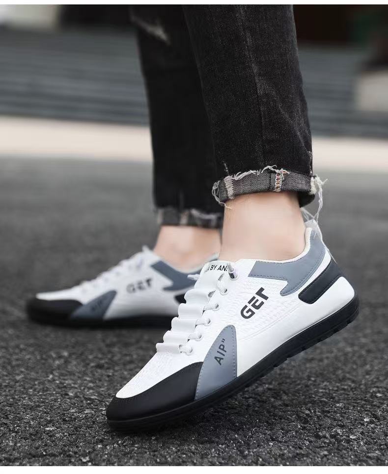 FEELING [New·Hot Sale] Size 40-47 Men's Shoes Forrest Gump Shoes Sports Shoes Men's Fashion Running Shoes PU Leather Sports Casual Shoes