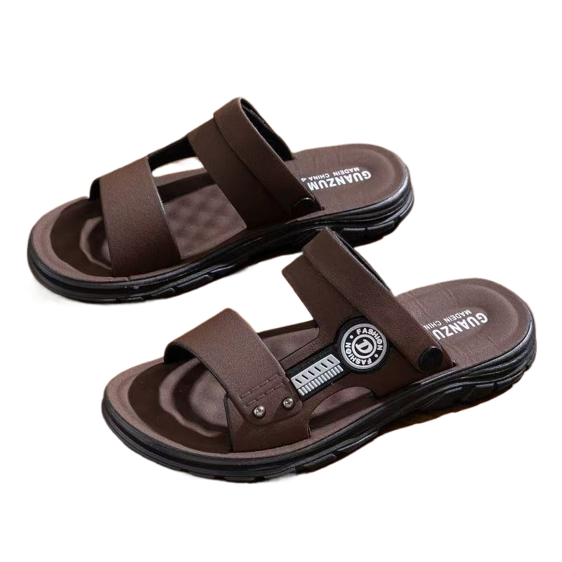 FEELING Sizes 40-46 【New Hot Selling】 Men's Sports Beach Shoes, PVC Material, Thick Sole, Rubber Sandals, Wear-resistant, Slip-resistant, and Waterproof