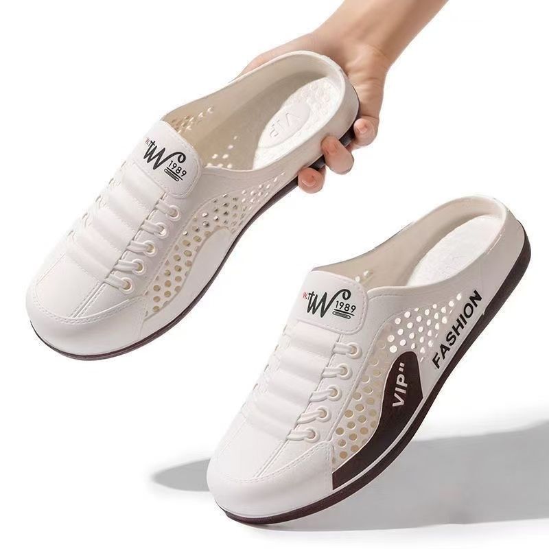 FEELING SIZE36-45 [New Hot Selling] Men's Slip-on Sandals, New Fashion Backless Half-Slippers,Lighter Casual Loafers, Beach Shoes, Outdoor Water Shoes